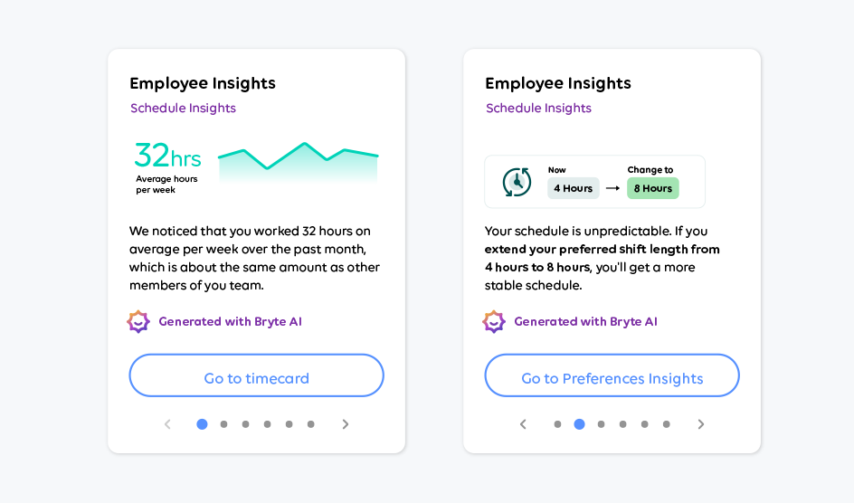 UKG solution dashboard featuring employee insights to help employees easily access what's important to them