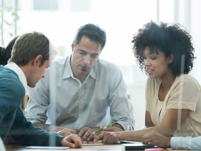 People sitting at a desk