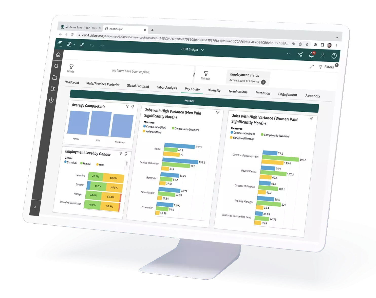 UKG Pro Reporting and Analytics product screenshot